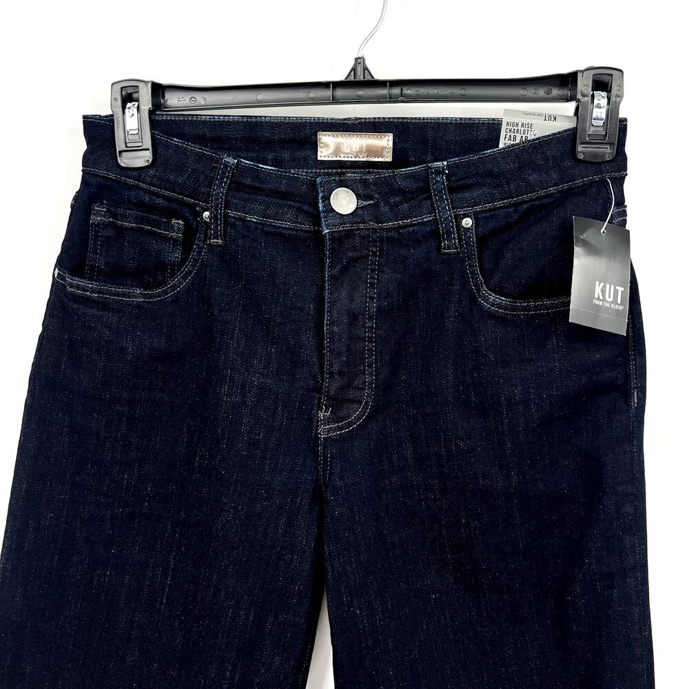 KUT FROM THE KLOTH Womens Charlotte Wide Leg Jeans Size 4 Blue Distinguished NWT - Picture 5 of 12